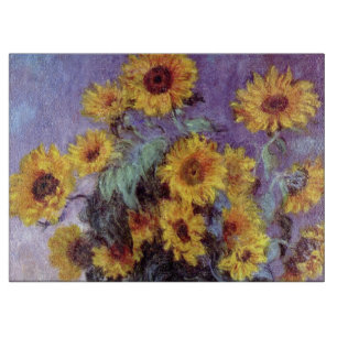 Planche À Découper Bouquet des tournesols par Claude Monet, art