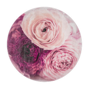 Planche À Découper Bouquet rose romantique : marque vintage.
