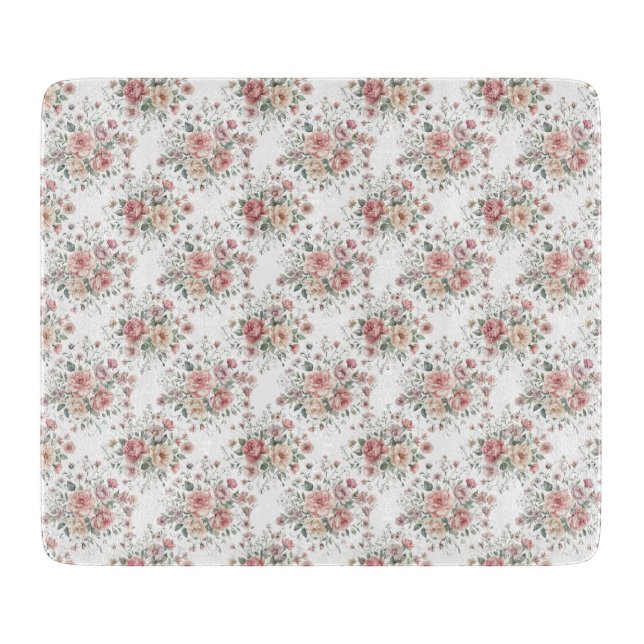 Planche À Découper bouquets floraux vintage (Devant)