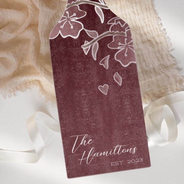 Planche À Découper Bourgogne Cerisier Fleur de Fleur Personnalisé Ann (Créateur téléchargé)