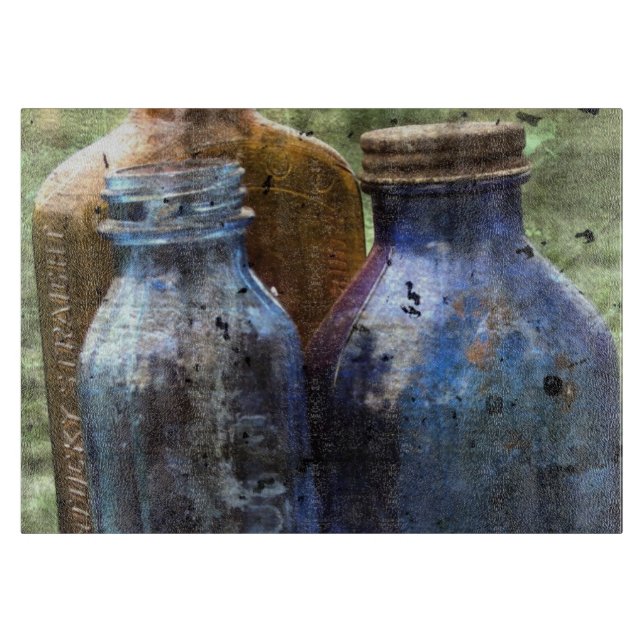Planche À Découper Bouteilles Vintage (Devant)