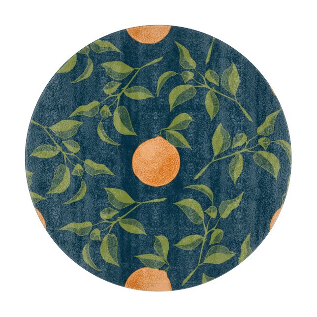Planche À Découper Branches d'agrumes Arrière - plans foncés (Devant)