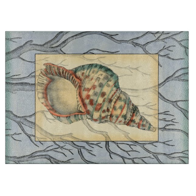 Planche À Découper Branches des coquillages et des arbres (Devant)