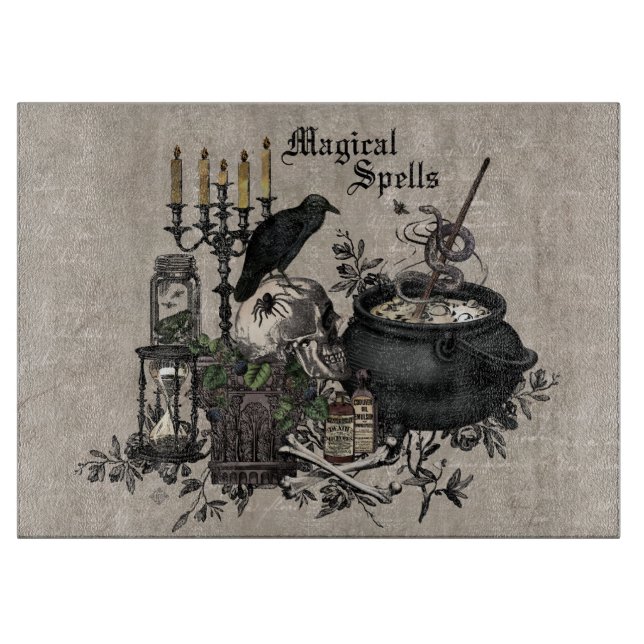 Planche À Découper BREW de SORCIÈRES vintage moderne de Halloween (Devant)