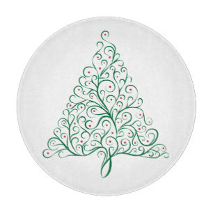 Planche À Découper Bright Christmas Tree Soll en rouge et vert