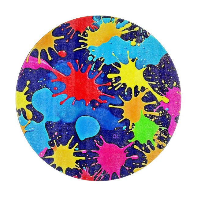 Planche À Découper Bright Color Splatter (Devant)