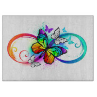 Bright infinity with rainbow butterfly