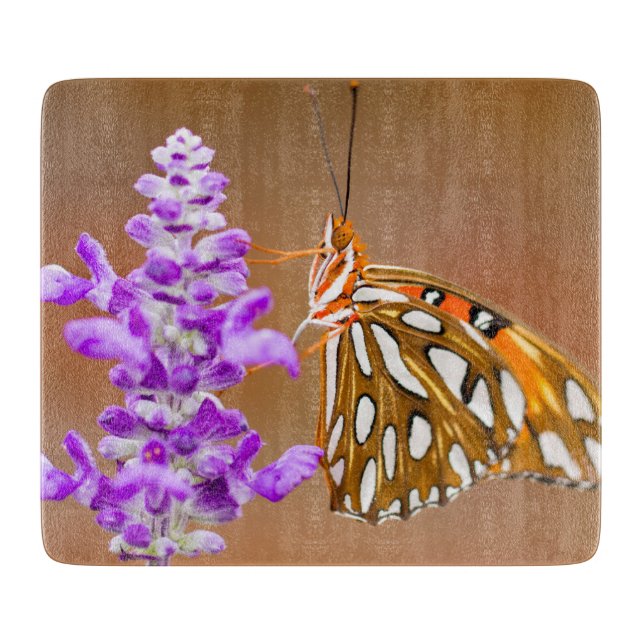 Planche À Découper Bright Orange Gulf Fritillary Butterfly (Devant)