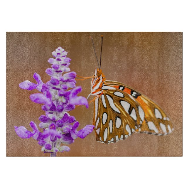 Planche À Découper Bright Orange Gulf Fritillary Butterfly (Devant)