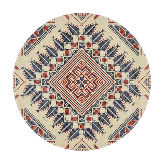 Planche À Découper Broderie palestinienne traditionnelle (Devant)