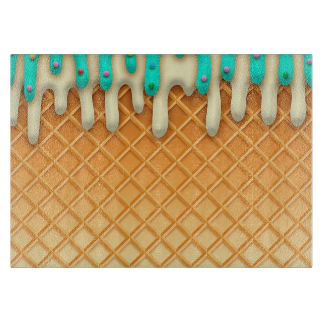 Planche À Découper Brosse à cône de crème glacée avec arrosage (Devant)
