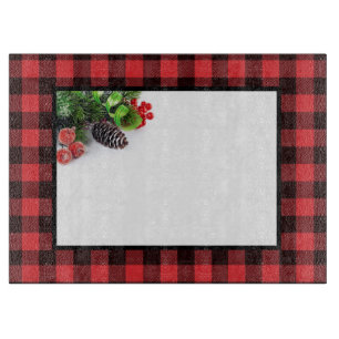 Planche À Découper Buffalo Plaid and Pine Holiday