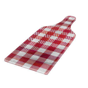 Planche À Découper Buffalo plaid rouge et blanc
