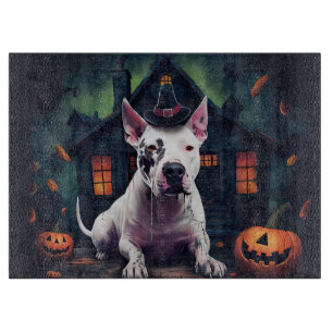 Planche À Découper Bull Terrier Citrouilles Halloween Épouvantable