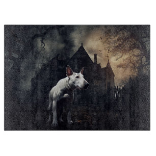 Planche À Découper Bull Terrier Halloween Épouvantable