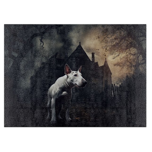 Planche À Découper Bull Terrier Halloween Épouvantable (Devant)