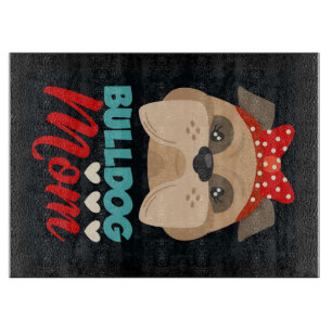 Planche À Découper Bulldog Maman Personnalisé pour ma mère