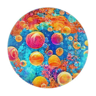 Planche À Découper Bulles colorées de la barrière de corail