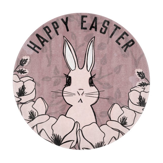 Planche À Découper Bunny Magnolia Fleur Pâques (Devant)