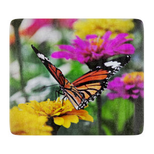 Planche À Découper Butterfly on Flowers #2