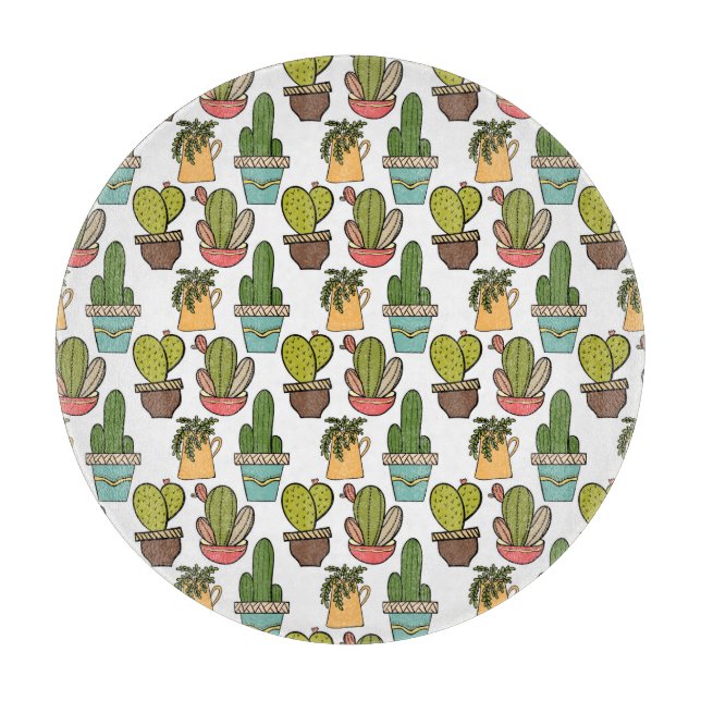 Planche À Découper Cactus Intérieur Et Succulents Dans Les Motifs De  (Devant)