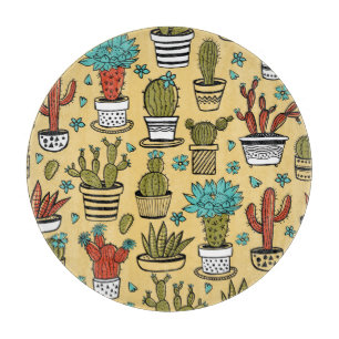 Planche À Découper Cactus Succulent : Esquisse tirée à la main