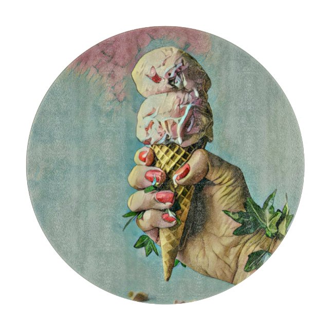 Planche À Découper Cadeau amoureux de crème glacée (Devant)