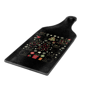 Planche À Découper Cadeau Amoureux des chats de Noël pour le propriét