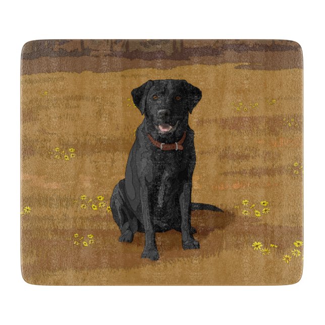 Planche À Découper Cadeau Amoureux des chiens Black Labrador Retrieve (Devant)
