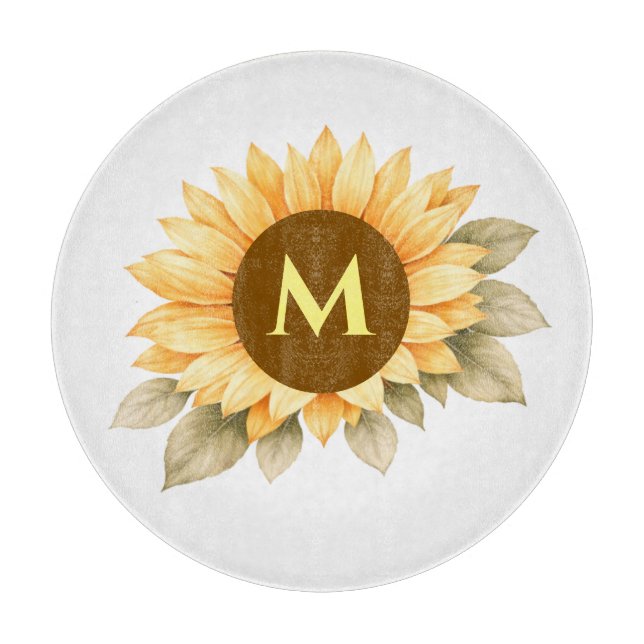Planche À Découper Cadeau Bohème Champêtre Monogramme (Devant)