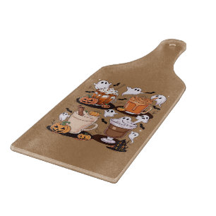 Planche À Découper Cadeau d'amant de café glacé d'automne mignon café