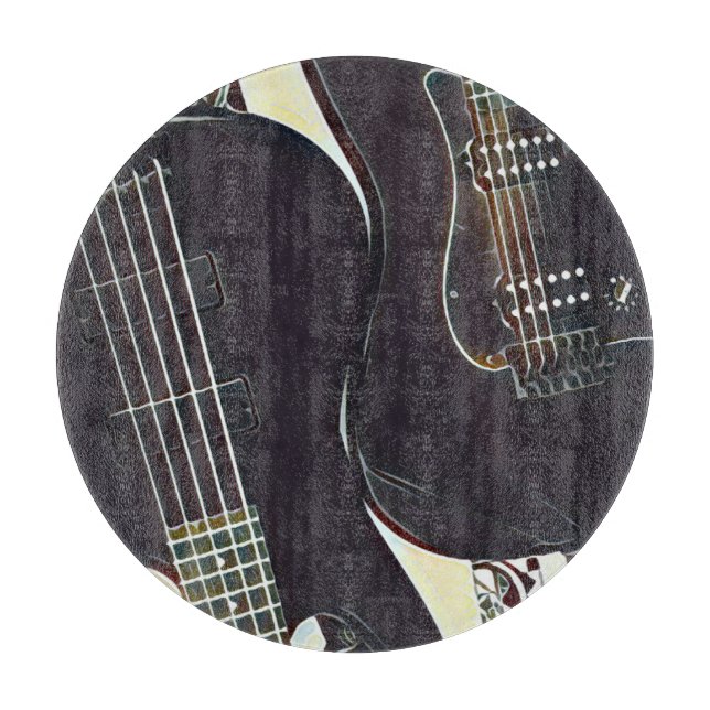 Planche À Découper cadeau d'anniversaire guitariste vintage (Devant)