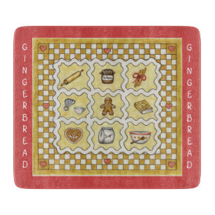 Planche À Découper Cadeau de cuisine de biscuits au gingembre