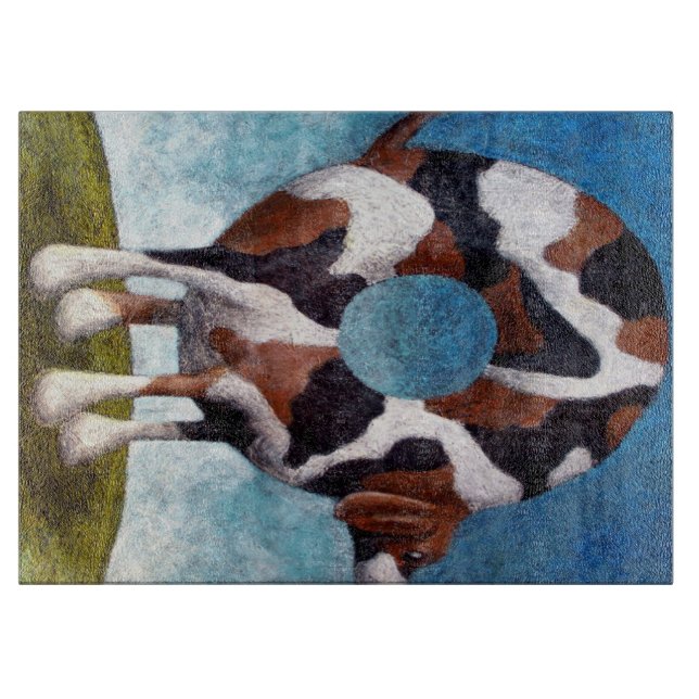 Planche À Découper Cadeau De Peinture Bagel-Beagle (Devant)