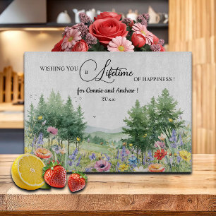 Planche À Découper Cadeau Mariage fleur sauvage