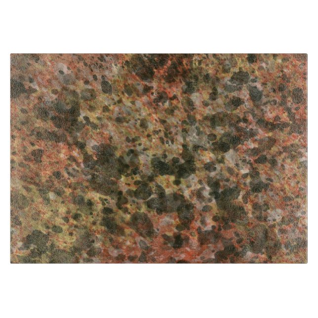 Planche à découper cadeau motif marbre marron (Devant)