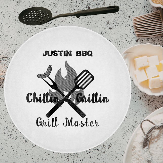 Planche À Découper Cadeau personnalisé pour papa Chillin & Grillin .  (Créateur téléchargé)