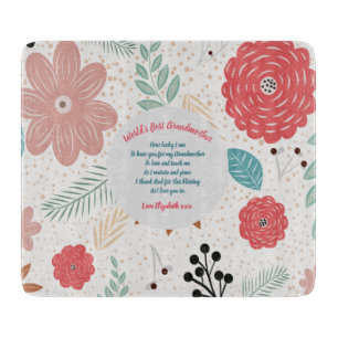 Planche À Découper CADEAU - Poèmes grand-mère de petits-enfants - PER