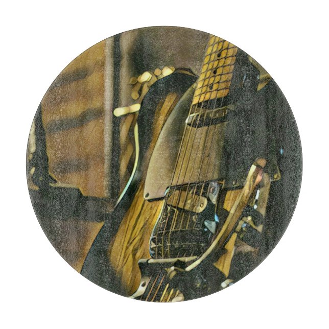 Planche À Découper Cadeau pour petit ami guitariste (Devant)