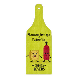 Planche À Découper Cadeaux de fromage et de vin français