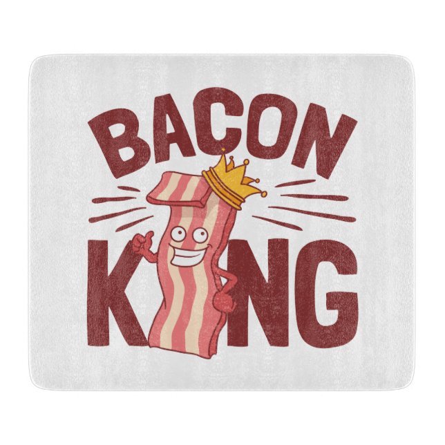 Planche À Découper Cadeaux de roi de bacon pour homme garçon (Devant)