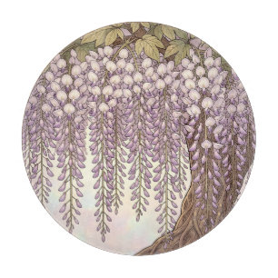 Planche À Découper Cadre doré floral Art Nouveau Wisteria