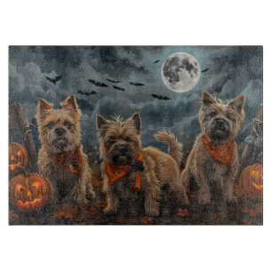 Planche À Découper Cairn Terrier Halloween Éffrayant