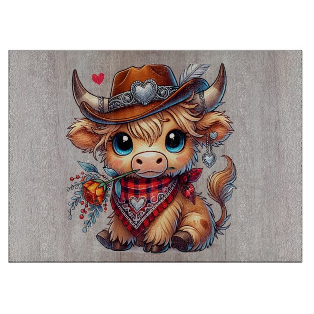 Planche À Découper Calf rustique des Highlands de l'Ouest (Devant)