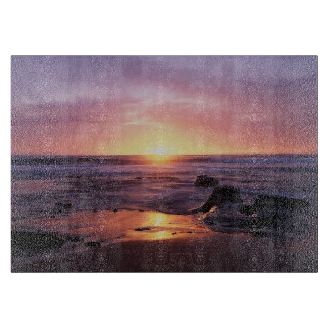 Planche À Découper Californie, San Diego, Sunset Cliffs, Sunset 4 (Devant)