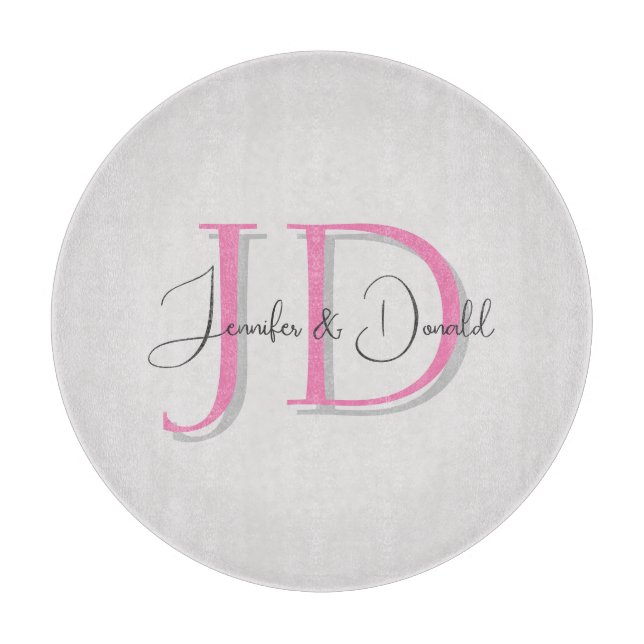 Planche À Découper Calligraphie classique tendance monogramme (Devant)