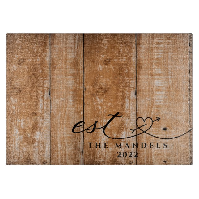 Planche À Découper Calligraphie Moderne Personnalisée (Devant)