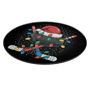 Planche À Découper Calot de sport Noël Hockey Xmas Père Noël Balle