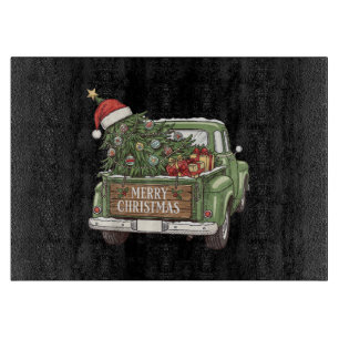 Planche À Découper Camion de Noël Vintage Joyeux Noël Hommes Femmes