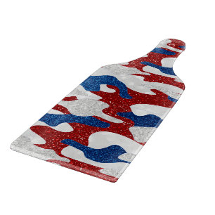 Planche À Découper Camo américain du 4 juillet pailleté
